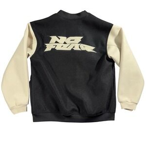 No Fear x HM Varsity  Mens Jacket Small Black Cream Streetwear‎ Hip Hop Y2K